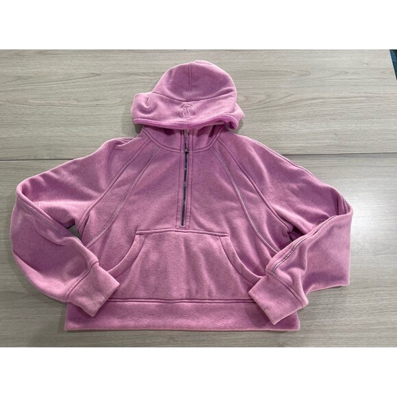 lululemon athletica Jackets & Blazers - LULULEMON Scuba Plush Oversized Half-Zip Hoodie XS/S Dahlia Mauve
